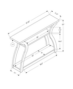 11.5" X 47.25" X 32" Cappuccino Hollow Core Particle Board  Accent Table Hall Console