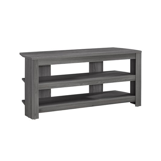 15.5" X 42" X 19.75" Grey Particle Board Laminate Tv Stand