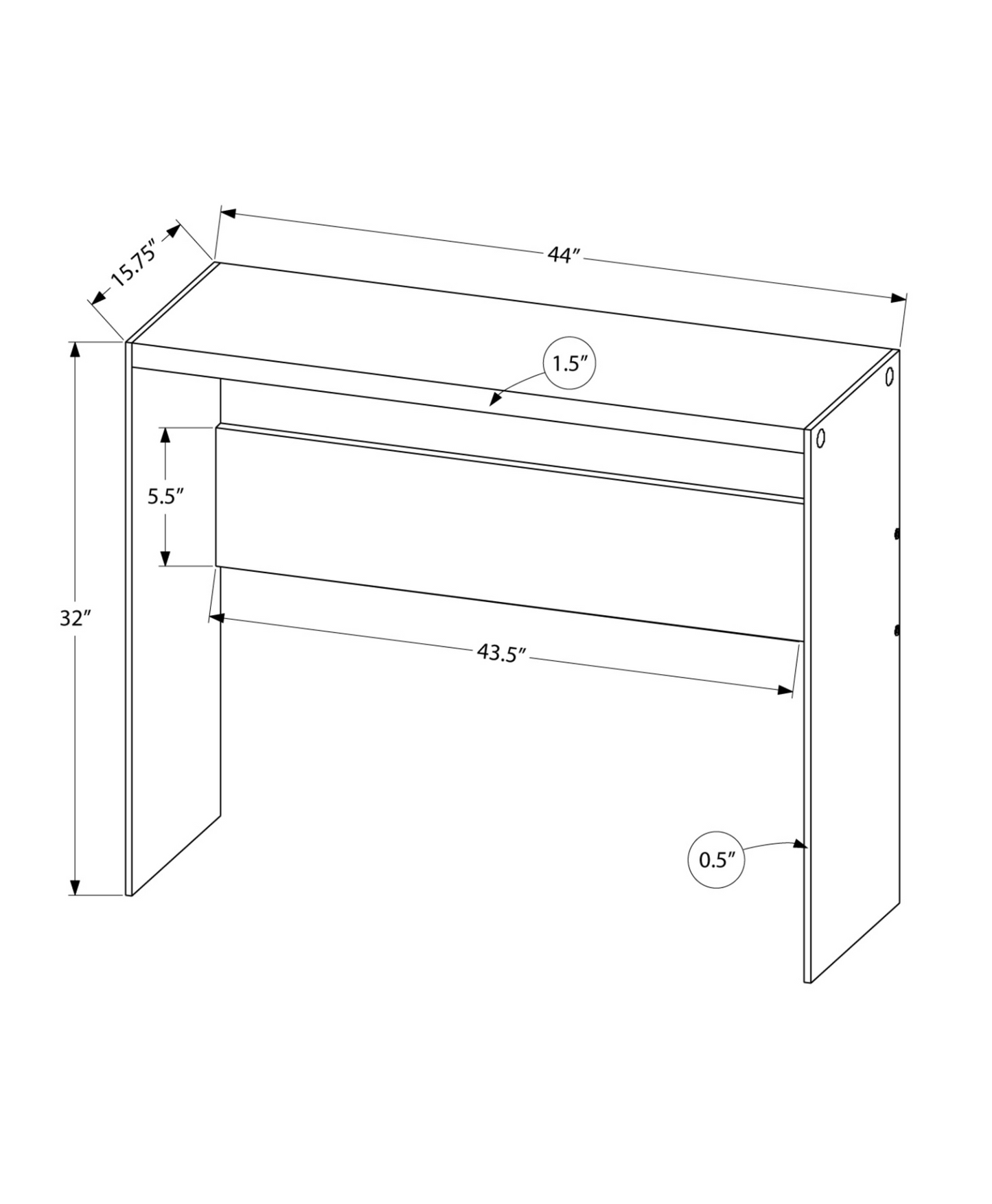 32" Grey Cement Particle Board And Clear Tempered Glass Accent Table