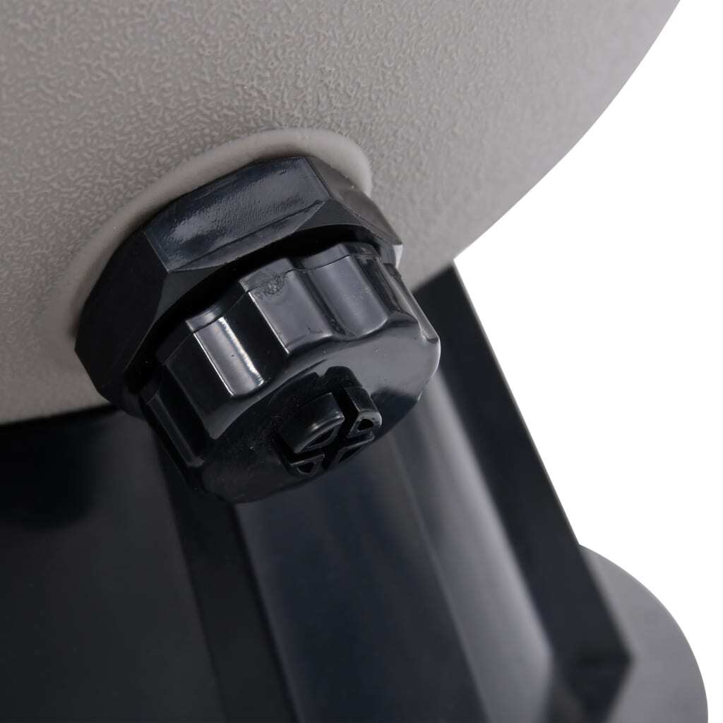 Pool Sand Filter with Side Mount 6-Way Valve Gray