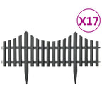 Lawn Edgings 17 pcs Anthracite 32.8'PP