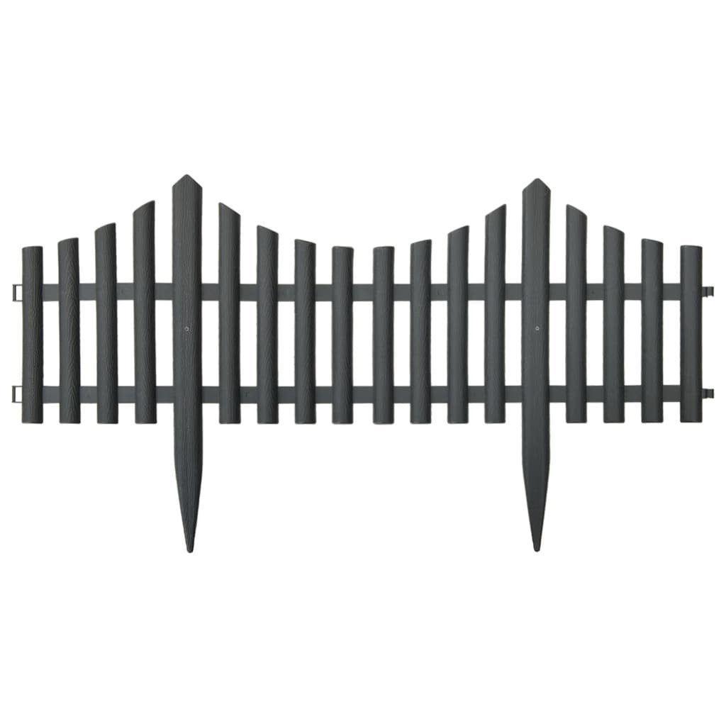 Lawn Edgings 17 pcs Anthracite 32.8'PP