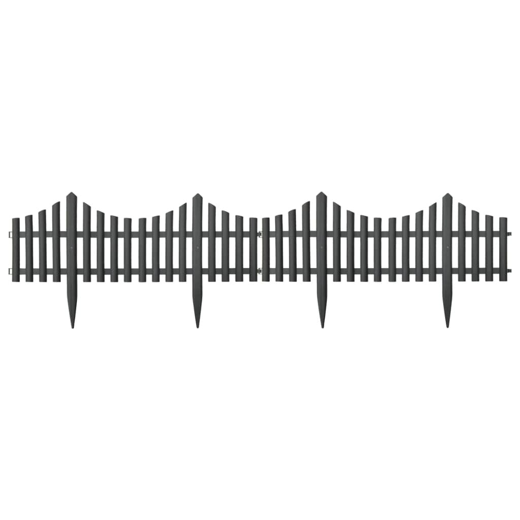 Lawn Edgings 17 pcs Anthracite 32.8'PP