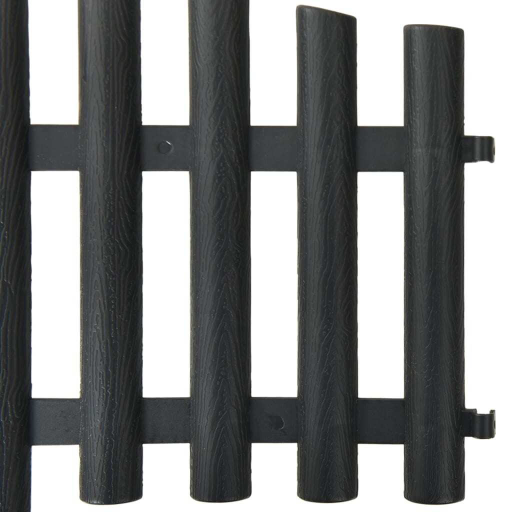 Lawn Edgings 17 pcs Anthracite 32.8'PP