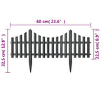 Lawn Edgings 17 pcs Anthracite 32.8'PP