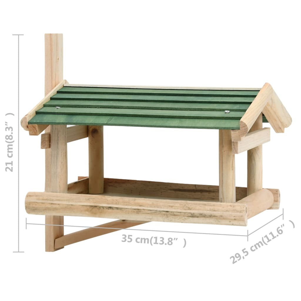 Bird Feeder Solid Wood 13.8"x11.6"x8.3