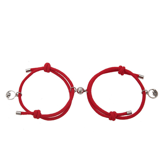 Color: Red - A pair of couple bracelets for eachother