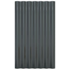 Roof Panels 12 pcs Galvanized Steel Anthracite 23.6"x14.2