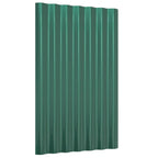 Roof Panels 36 pcs Galvanized Steel Green 23.6"x14.2