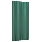 Roof Panels 12 pcs Galvanized Steel Green 31.5"x14.2