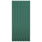 Roof Panels 12 pcs Galvanized Steel Green 31.5"x14.2