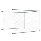 Dog Cage with Door Gray 13.1'x6.6'x4.9'Galvanized Steel