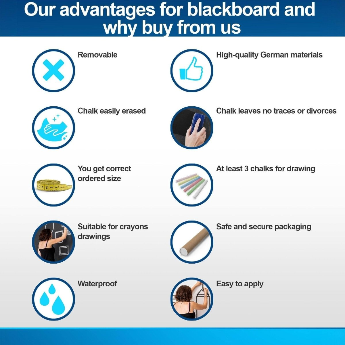 Blackboard Expressions:  Chalkboard Wall Sticker