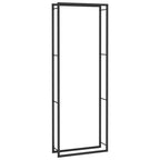 Firewood Rack Matt Black 31.5x11.0x87.4" Steel