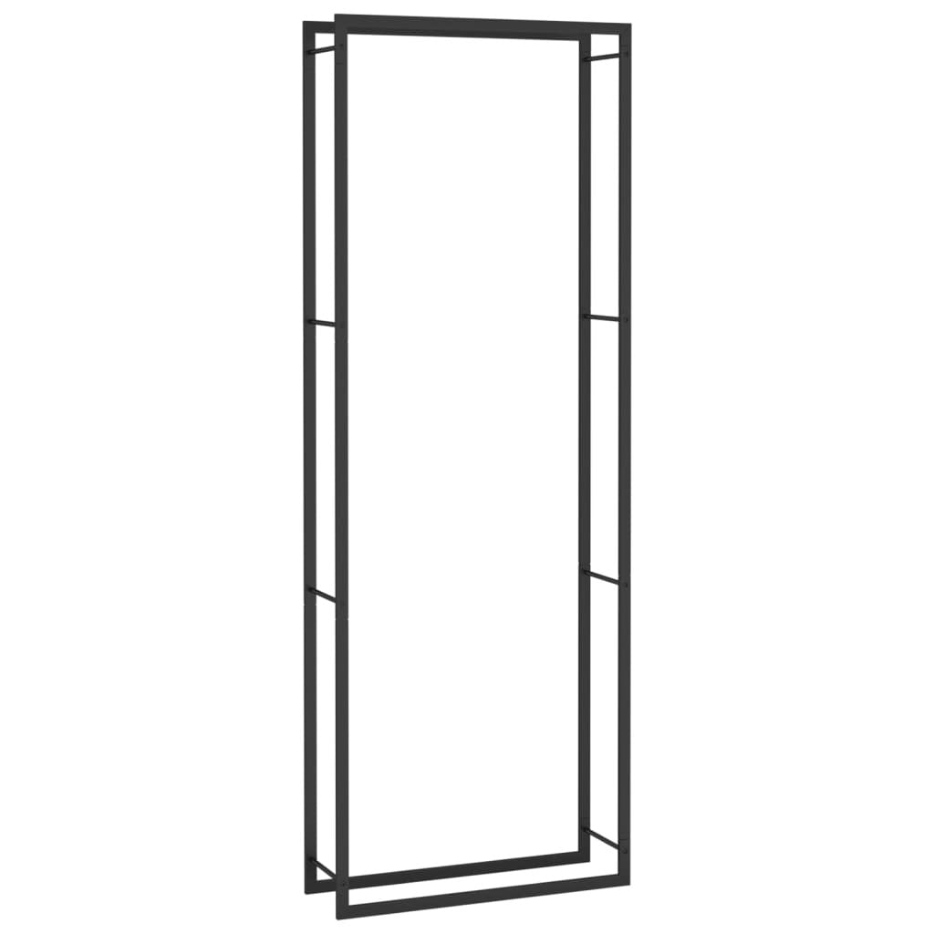 Firewood Rack Matt Black 31.5x11.0x87.4" Steel