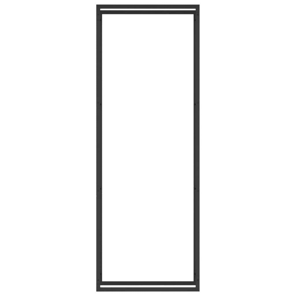 Firewood Rack Matt Black 31.5x11.0x87.4" Steel