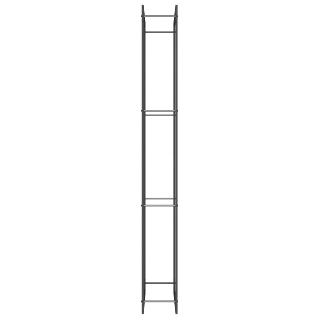 Firewood Rack Matt Black 31.5x11.0x87.4" Steel