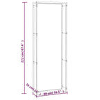 Firewood Rack Matt Black 31.5x11.0x87.4" Steel