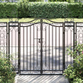 Garden Gate Black 47.6"x3.1"x47.2" Wrought Iron