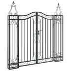Garden Gate Black 47.6"x3.1"x47.2" Wrought Iron