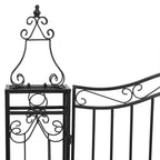 Garden Gate Black 47.6"x3.1"x47.2" Wrought Iron