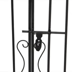Garden Gate Black 47.6"x3.1"x47.2" Wrought Iron