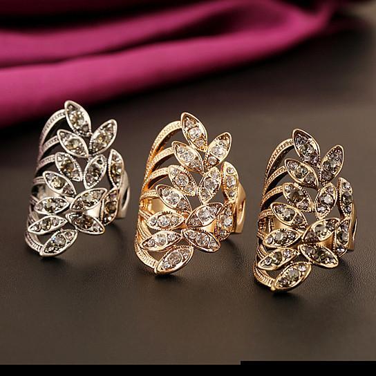 Ring Style: Vintage Silver,Ring Size: 8 - Gilda Ring Embellished Fashion Jewelry