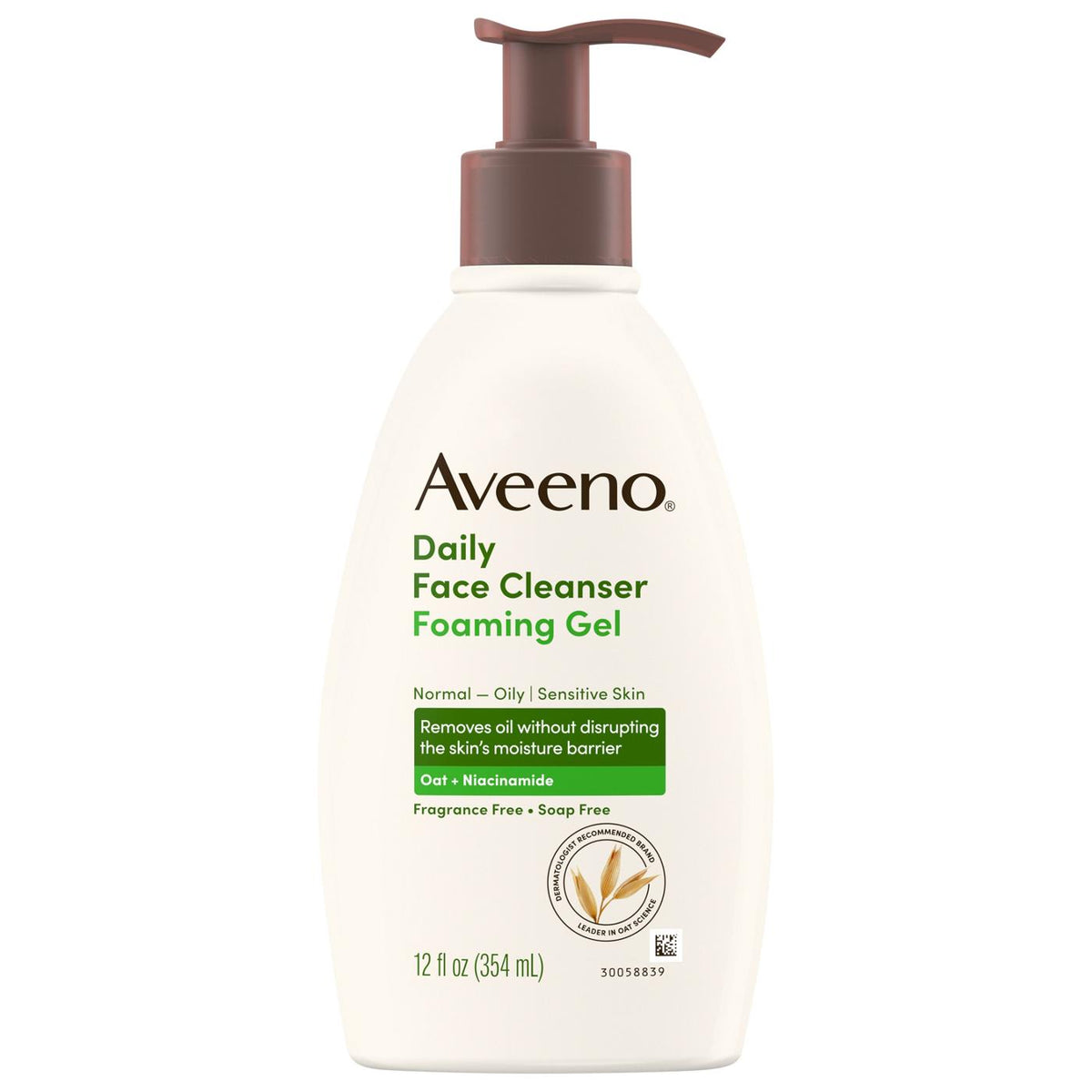 Aveeno Daily Moisturizing Foaming Gel Normal - Oily Sensitive Skin 12 Oz