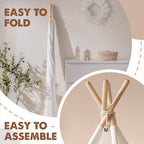 Tiny Land® Teepee Tent for Kids with Mat – Indoor Play Tent with Floor Mat