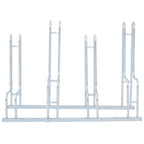 Bicycle Stand for 4 Bikes Floor Freestanding Galvanized Steel
