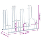 Bicycle Stand for 4 Bikes Floor Freestanding Galvanized Steel