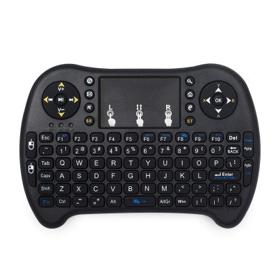 Color: Black USB - Private Mode I8 Flying Squirrel Smart Touch Game USB2.4G Full Keyboard TV Brain Wireless Remote Control