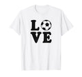 Love Soccer Ball Trendy Girly Unique T-Shirt - Unique Graphic for Adults