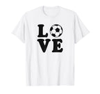 Love Soccer Ball Trendy Girly Unique T-Shirt - Unique Graphic for Adults