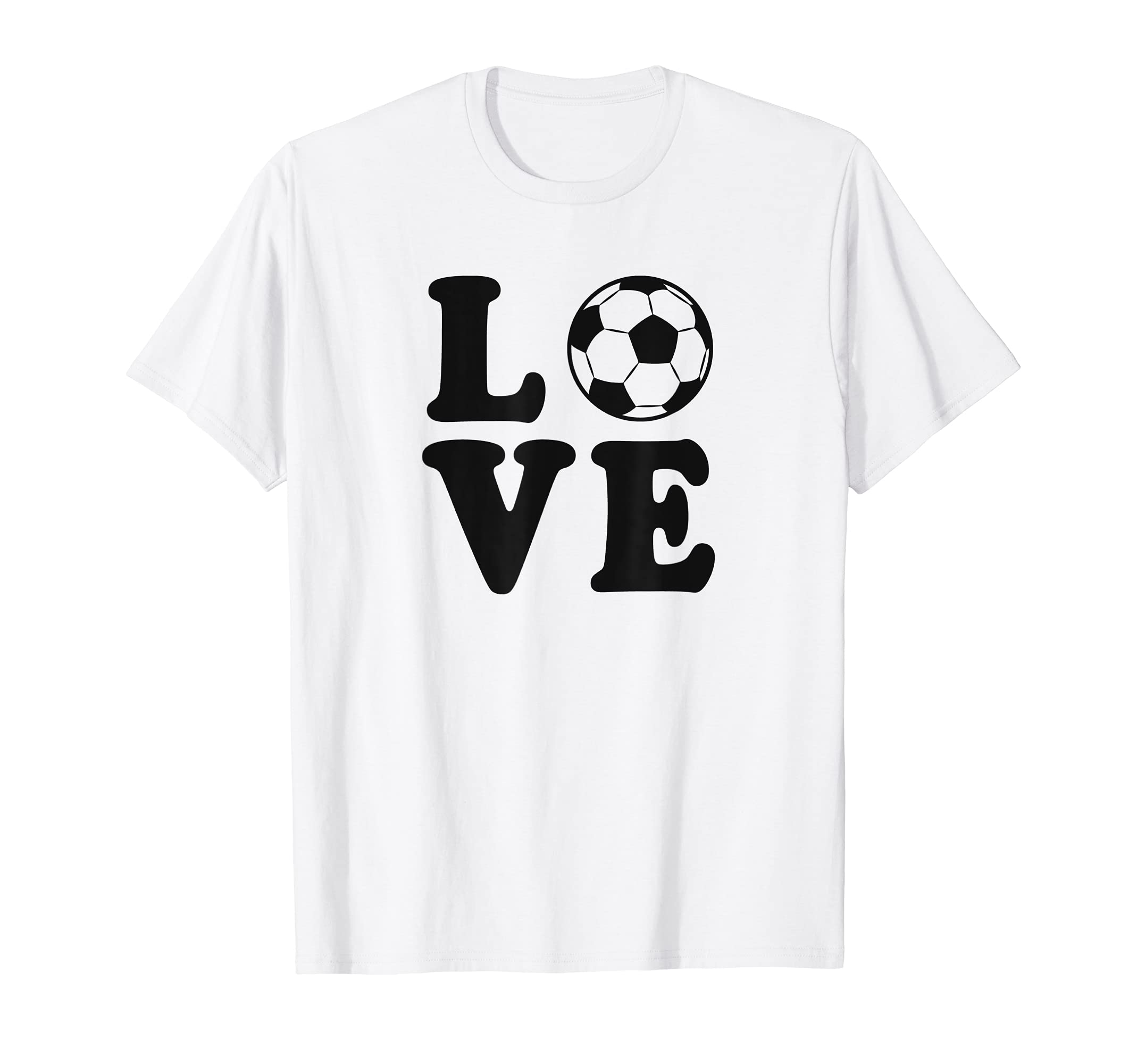 Love Soccer Ball Trendy Girly Unique T-Shirt - Unique Graphic for Adults