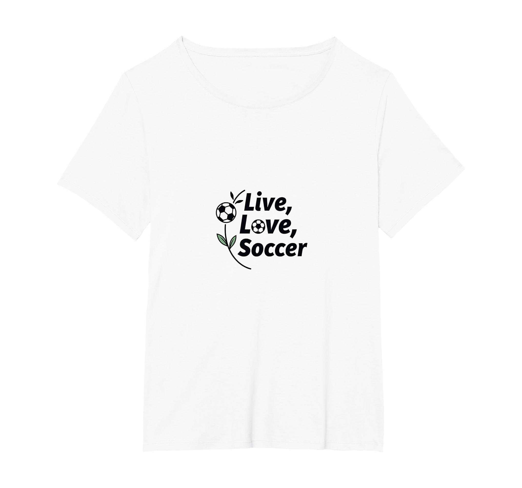 Live Love Soccer Womens Sports T-Shirt - Fun Novelty Design Men Women