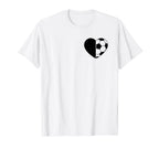 Soccer Love Heart Fans And Players T-Shirt - Graphic Print Men Women