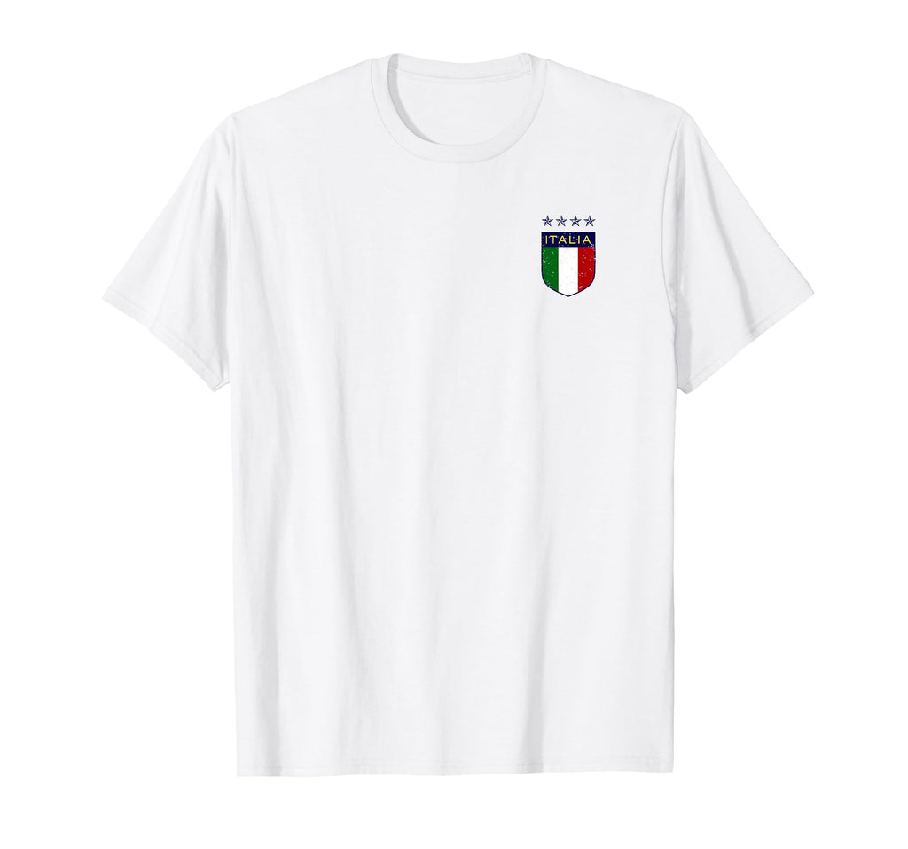 Italia Soccer Double Sided T-Shirt - Unique Graphic Unisex