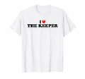 I Love Heart Keeper Goalkeeper Soccer T-Shirt - Unique Graphic for Adults