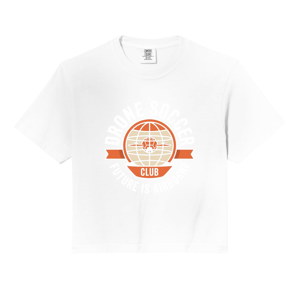 Drone Soccer Club Team Emblem Comfort Colors Hoodie - Graphic Print Unisex