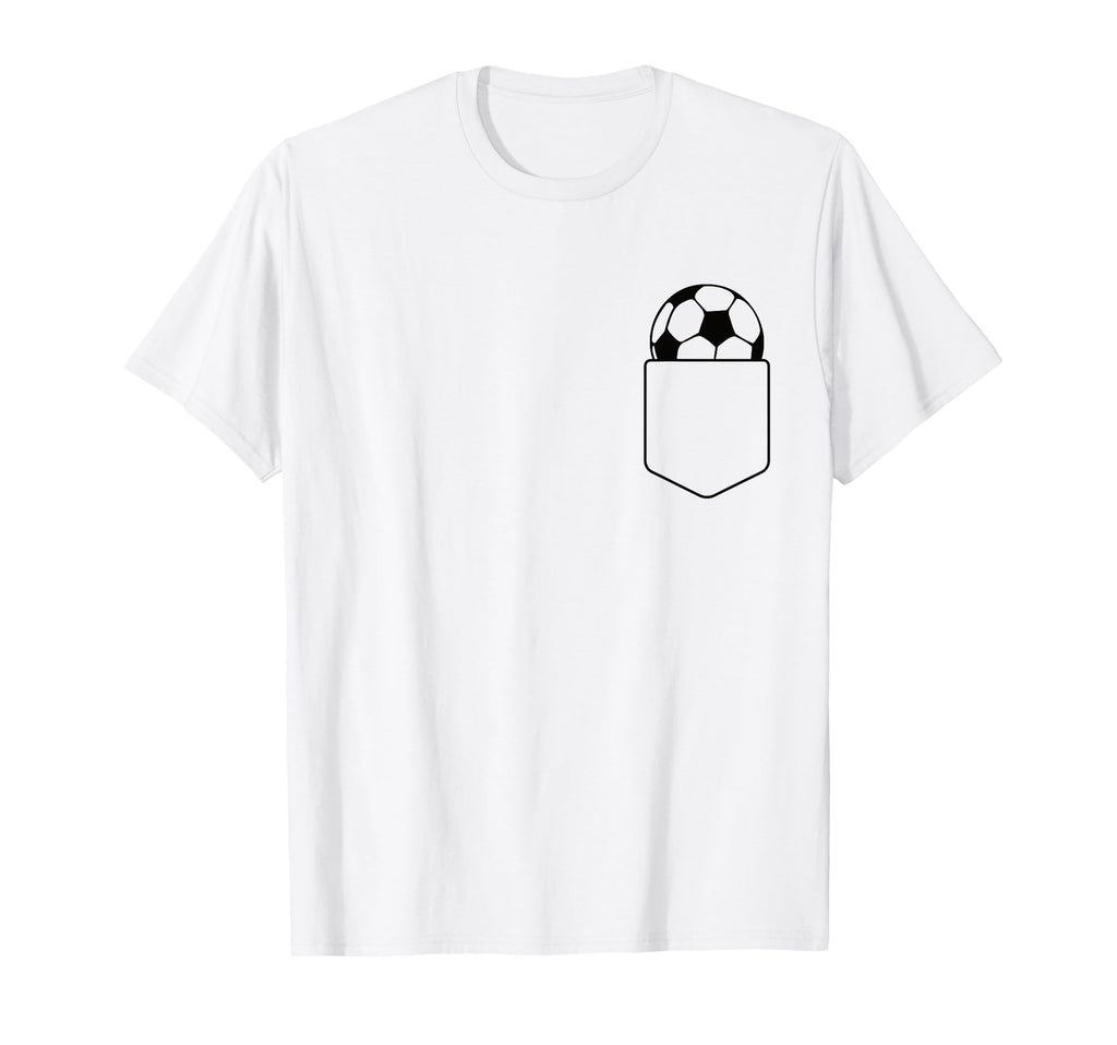 Soccer Ball Pocket Soccer Lover T-Shirt - Casual Everyday Wear Men Women