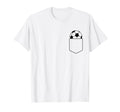 Soccer Ball Pocket Soccer Lover T-Shirt - Casual Everyday Wear Men Women