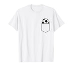 Soccer Ball Pocket Soccer Lover T-Shirt - Casual Everyday Wear Men Women