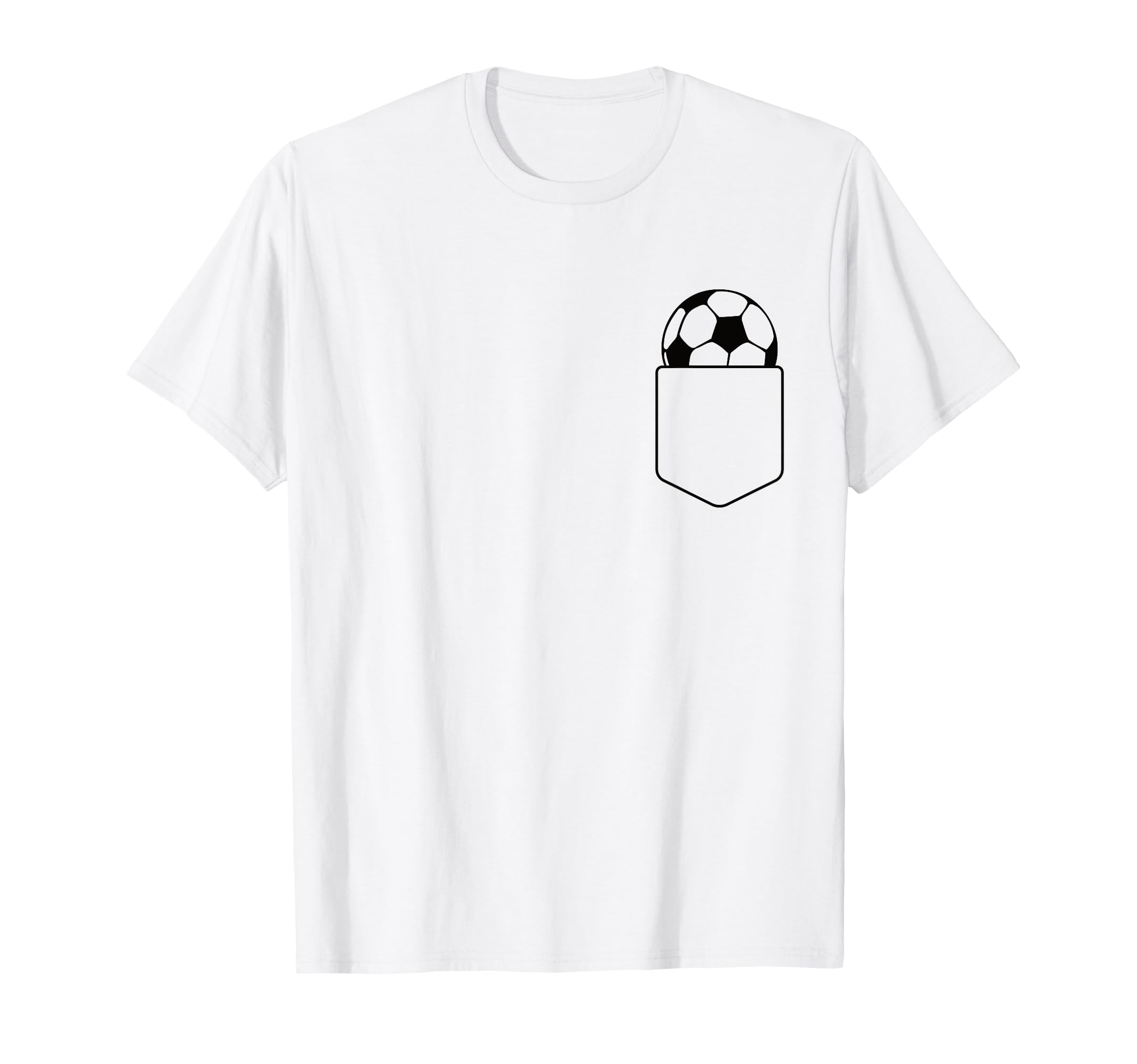 Soccer Ball Pocket Soccer Lover T-Shirt - Casual Everyday Wear Men Women