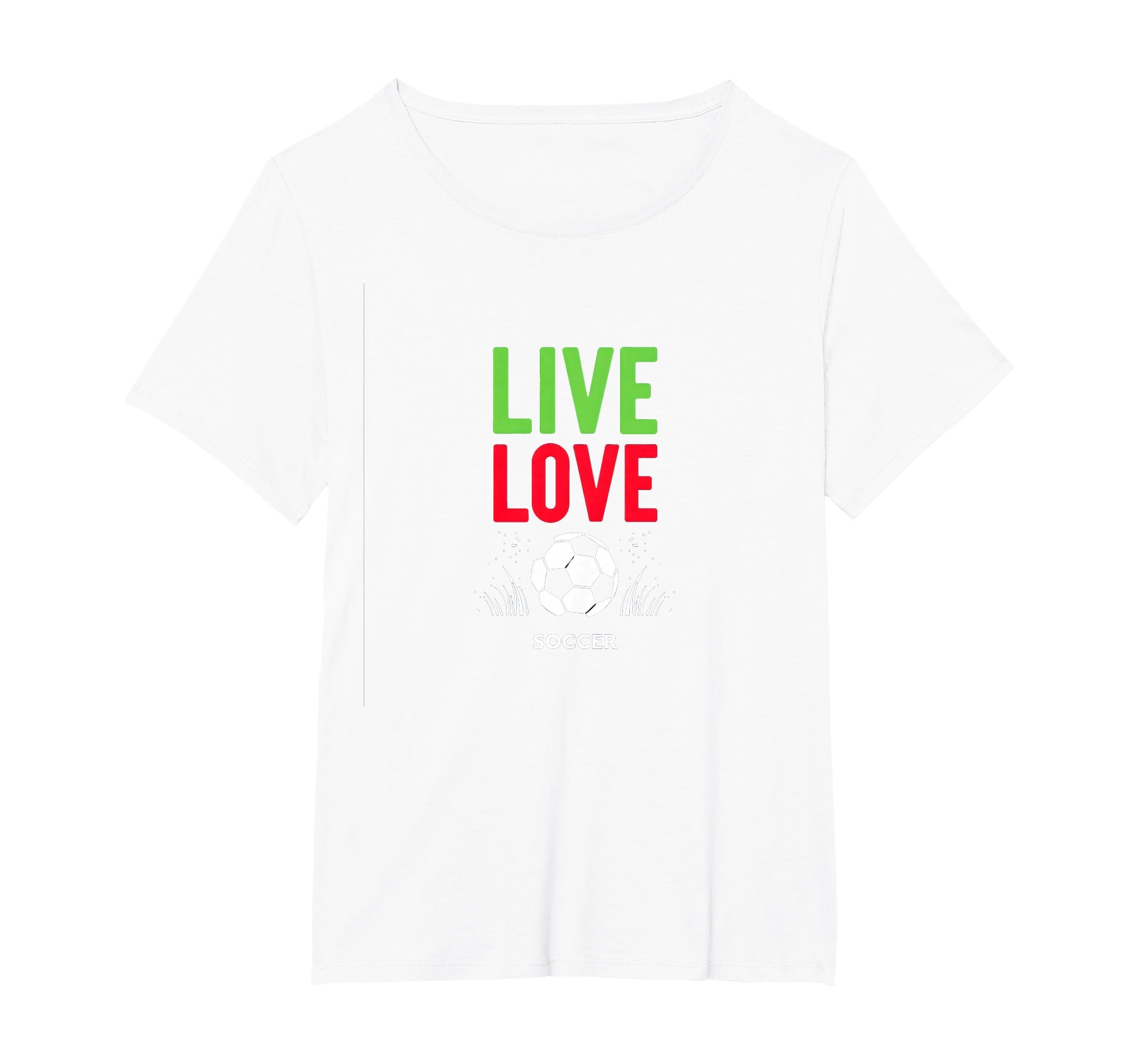 Live Love Soccer Inspiring Sports Fan T-Shirt - Fun Novelty Design Unisex