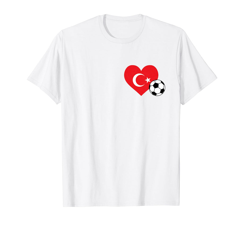 I Love T Rkiye My Heart Turkish Flag T-Shirt - Custom Art Print for Adults