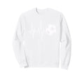 Soccer Heartbeat Ecg Ball Minimal Sweatshirt - Minimalist Print Unisex