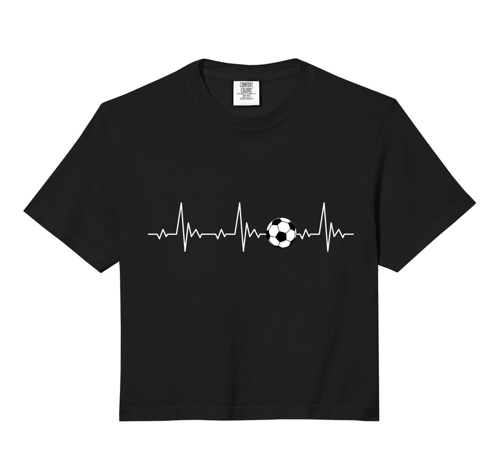 Soccer Ball Heartbeat Comfort Colors Hoodie - Custom Art Print for Adults