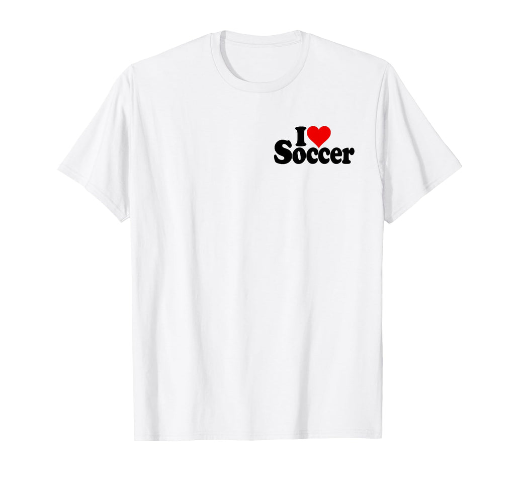 I Love Heart Soccer Football Sports T-Shirt - Trendy Graphic Unisex