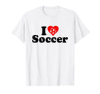 I Love Heart Soccer Football T-Shirt - Unique Graphic Men Women